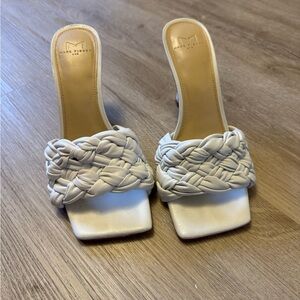Marc Fisher Ivory Braided Heels